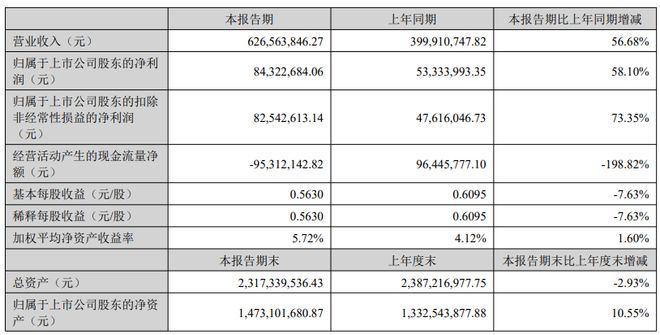 耐普矿机2024上半年净利润8432万元同期增长58% 中报速递